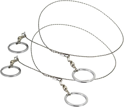 2 Pairs Survival Saw Wire Saws Universal Saw Camping Saw, Commando Wire Saw Bulk,Ideal for Survival Kits