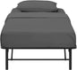 4 PC Cot Sheet Set 25x75, 100% Cotton Fitted Cot Sheet- Perfect for Narrow Twin/Rv Bunk/Camping Cot/Guest Bed Replacement, Sheets for Cot Bunk Bed-Fits Upto 4-8" Deep Mattress- Dark Grey Solid