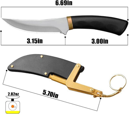 6.69'' Camping Knife Knife with Sheath,Stainless Steels Fixed Blade Knives for Men,Cool Pocket Knife Gifts for Men Women