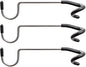 3Pcs Outdoor Camping Lamp Pole Hooks, Non-Slip Portable Multi-Functional S Hooks for Tent Light, String Lights, and Outdoor Hanging, Steel and Rubber