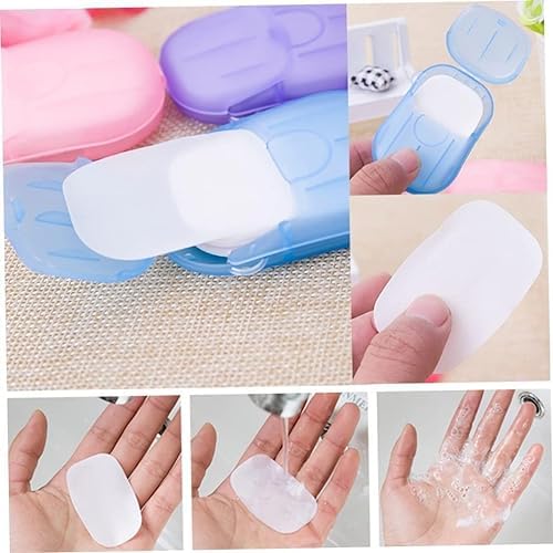 5 Boxes/100 Sheets Multicolor Disposable Soap Paper Hand Cleaner Fragrance Mini Color Soap Paper Outdoor Hiking Lovely and Practical Easy to Use and Store,Soap and Shampoo,Personal Care