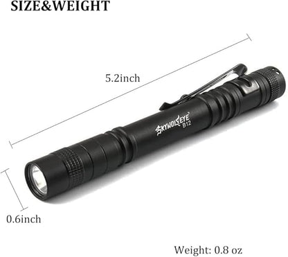 10 Pcs Led Medical Penlight, 1000 Lumen penlight EDC XPE Q5 Black Nurse Doctor Flashlight with Clip Penlight