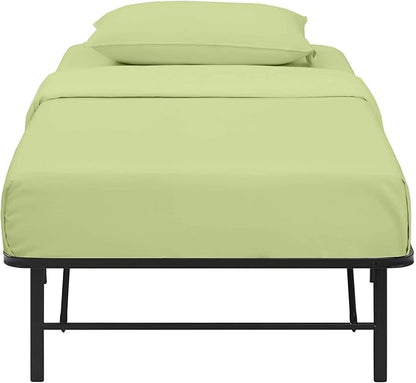 4 PC Cot Size Sheets Set 32x75, 100% Cotton Fitted Cot Sheet- Perfect for Narrow Twin/Rv Bunk/Camping Cot/Guest Bed Replacement, Sheets for Cot Bunk Bed-Fits Upto 4-8" Deep Mattress- Sage Solid