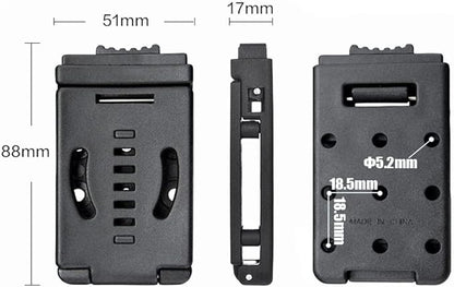 2-Pack Knife Belt Clip Outdoor Loops Gun Blade Sheath Tool Lock with Mounting Hardware, Mag Pouches Sheath Holster, Universal Utility EDC Belt Clip Camping DIY Clip Gun Holsters(Black)