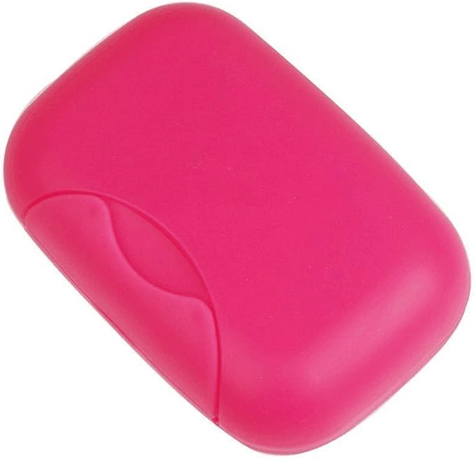 2 Pcs Plastic Soap Case Holder Container Box Home Outdoor Hiking Camping Travel Rose