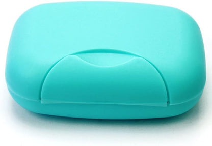 2 Pcs Plastic Soap Case Holder Container Box Home Outdoor Hiking Camping Travel Blue