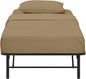 4 PC Cot Sheet Set 33x75, 100% Cotton Fitted Cot Sheet- Perfect for Narrow Twin/Rv Bunk/Camping Cot/Guest Bed Replacement, Sheets for Cot Bunk Bed-Fits Upto 4-8" Deep Mattress- Taupe Solid