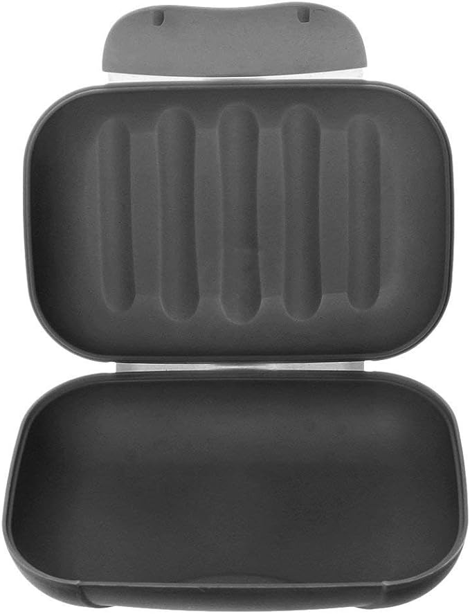 2 Pcs Plastic Soap Case Holder Container Box Home Outdoor Hiking Camping Travel Black