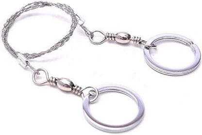 3 Pack Wire Saw Survival I Stainless Steel Pocket Chainsaw Backpacking Gear I 22 Inch Light Weight Cable Cutting String I Emergency Camping Chainsaw Rope Kit for Cutting Trees & Wood