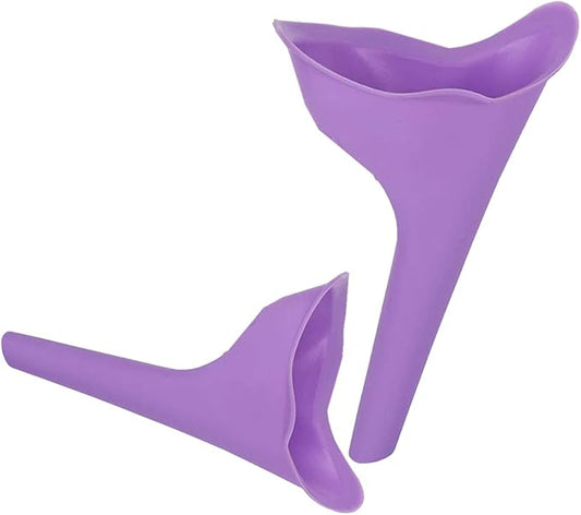 2Pack Female Urination Device, Female Urinal Silicone Funnel Urine Cups Portable Urinal for Women Standing Up to Pee Funnel Reusable Women Pee Funnel, Camping,Outdoor,Travel, Activities