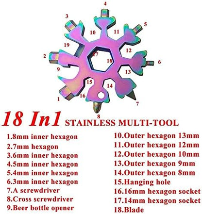 3 Pack 18 In 1 Multitool - Stainless Steel Multi-Tool Stainless Multi-tool Slotted, Phillips screwdriver set, bottle opener(Standard, Stainless)