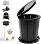 Retractable Portable Toilet for Camping - Large & Height Adjustable - Foldable Camping Toilet for Hiking/Travel | Portable Potty for Adults, Kids and Outdoor Car Camp