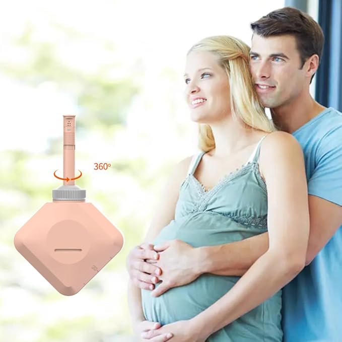 Portable Bidet Spray for Women & Men - Compact, Easy to Use, 360° Rotating Nozzle - Ideal for Hygiene, Bidet Attachment for Toilet - Pink/Gray/Black - 240ML Capacity (Pink)