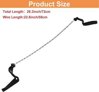 3 Pcs Stainless Steel Survival Wire Saw 21.65 Inch, Garrote Wire Cable Saw String Saw, Emergency Pocket Saw Rope Saw Hand Tool for Wood Cutting Hiking Hunting