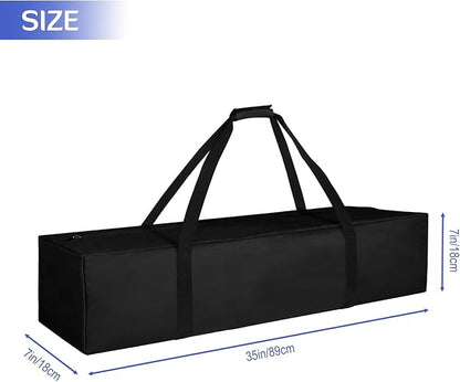 INFANZIA Duffel Travel Sports Equipment Bag, Long Luggage Bag with Upgrade Zipper Water Resistant, Extra Large Foldable Storage Bag for Camping, Tent, Tripod, Fishing(35x7x7 inch,1PCS)