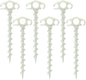 Tent Stakes Sand Stakes for Beach Tent 6 Pack Spiral Anchor Stakes 9.4 Inch Heavy Duty Screw Canopy Stakes for Camping, Hiking and More (6, Beige)