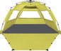 WhiteFang Deluxe Pop Up Beach Tent Sun Shade Shelter for 3-4/5-6 Person, UV Protection, Extendable Floor with 3 Ventilating Windows Plus Carrying Bag, Stakes, and Guy Lines