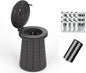 Extra Large Plus Size Big and Tall Portable Toilet, Ideal as Travel Potty for Car, Trucker or Boat or Porta Potty for Adults, Camp Toilet. Poo Gel and Bags Included.