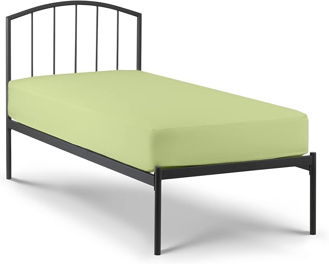 4 PC Cot Size Sheets Set 32x75, 100% Cotton Fitted Cot Sheet- Perfect for Narrow Twin/Rv Bunk/Camping Cot/Guest Bed Replacement, Sheets for Cot Bunk Bed-Fits Upto 4-8" Deep Mattress- Sage Solid