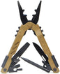 13 in 1 Portable Multifunction Tool Pliers Screwdrivers ire Stripper Folding Plier Pocket Cutter EDC Combination Tools for Outdoor Camping Fishing (Desert Colour)