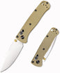 6.5In Thumb Mini Folding Pocket Knife, EDC Lightweight Manual Studs Open Stain Blade Plain Edge Fiberglass Handle With Belt Clip,Gift for Man (Khaki)