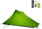 3FULGEAR Lanshan 2 Pro Tent 2 Person Ultralight Camping Tent, 3/4 Season Professional 20D Silnylon Rodless Tent for Camping, Climbing, Hiking
