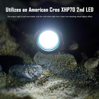IMALENT LD70 Pocket EDC Flashlight, 4000 Lumens Compact Bright Powerful Flashlights with CREE XHP70.2 LED, Rechargeable Handheld Torch for Camping and Hiking (Purple)