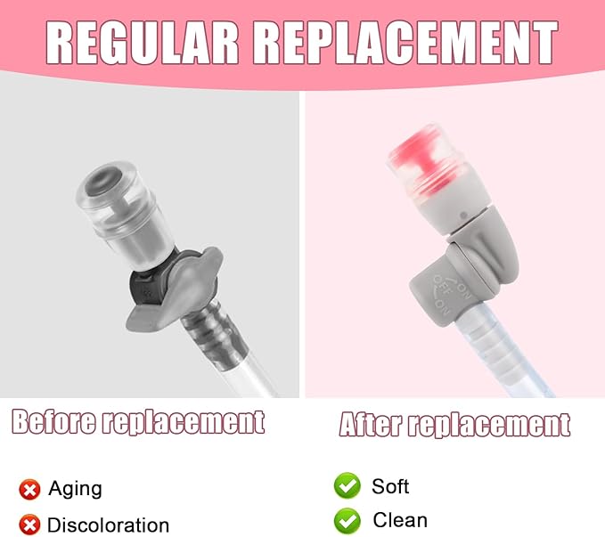 3pcs Bite Valve Replacement for Camelbak, Mouthpiece Replacement for Camelbak Hydration Pack Valve Replacement for Camelbak, Osprey Hydration Bladder (Gray)