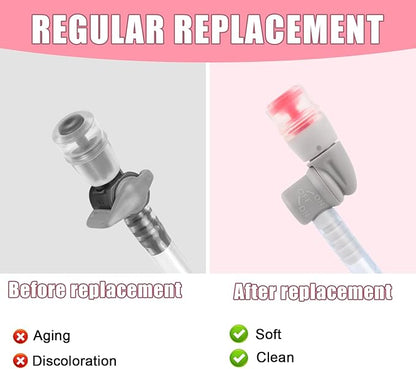 3pcs Bite Valve Replacement for Camelbak, Mouthpiece Replacement for Camelbak Hydration Pack Valve Replacement for Camelbak, Osprey Hydration Bladder (Gray)