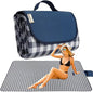 K Y KANGYUN Outdoor Picnic Blankets 80" x 80", Extra Large Beach Blanket, Foldable Lightweight Waterproof Sand Mat, Picnic Blanket for Beach Camping Hiking Park Patio (Dark Blue, 80x80 inch)