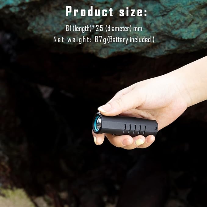 IMALENT LD70 EDC Flashlight Led Rechargeable Torch, Powerful Flashlight 4000 Lumens with CREE XHP70.2 LED, Super Bright Handlight for Camping and Hiking (Deep Black)