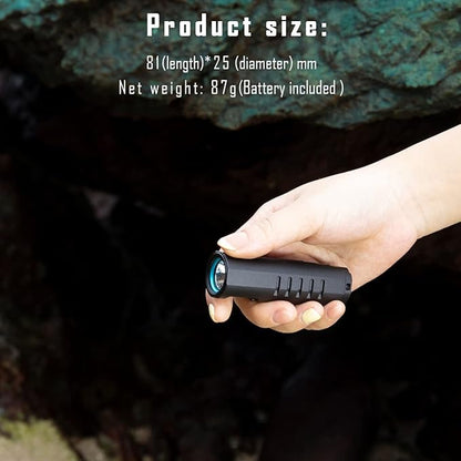 IMALENT LD70 EDC Flashlight Led Rechargeable Torch, Powerful Flashlight 4000 Lumens with CREE XHP70.2 LED, Super Bright Handlight for Camping and Hiking (Deep Black)