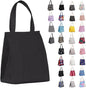 iknoe Lunch Bag Insulated Lunch Bags for Women & Men,9L Reusable Lunch Tote, Portable Adult Thermal Large Lunch Cooler for Work Picnic Beach (PureBlack)