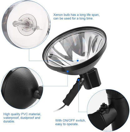 100W LED HID Handheld Spot Lights Xenon Hunting Flash Lights Torch Hunting Spot Light Work Spotlight Camping Fishing Boat Searchlight Outdoor Lighting