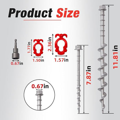 Non-Rust Cast Aluminum Ground Anchors - Heavy Duty Screw in Tent Stakes for Superior Stability Ideal for Securing Animals, Tents, Canopies, Sheds, Car Ports, Swing Sets Outdoors-16Packs