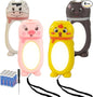 4 Pack Small Mini LED Flashlights for Kids - Cute Small Animal Flashlight - 2 in 1 Camping Lantern Flashlight - Christmas Gifts Stocking Stuffers for Boys Girls