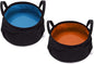 2-Pack Collapsible Bucket with Handle 2 Gallon Portable Camping Wash Basin Folding Water Container for Fishing Beach
