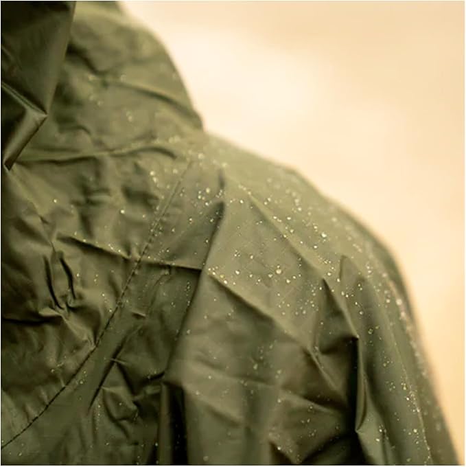 Mil-Tec Adult Ripstop Wet Weather Lightweight Waterproof Multi-Use Rain Poncho with Hood - Use as Bivouac Sack, Shelter Tent