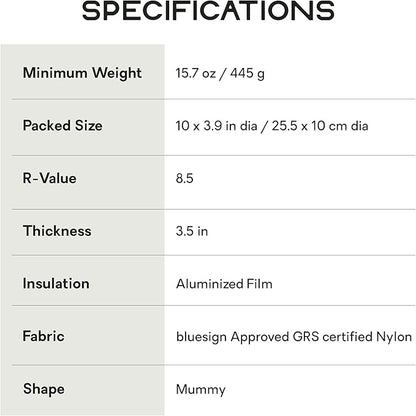 NEMO Equipment Tensor Extreme Conditions Sleeping Pad - Regular Mummy (72" x 20) - Black/Birch Bud/Citron