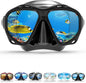 COPOZZ Adult Scuba Mask, Dive Mask Anti Fog Snorkeling Scuba Diving Glasses, Great Seal Free Diving Tempered Glass Mask Goggles
