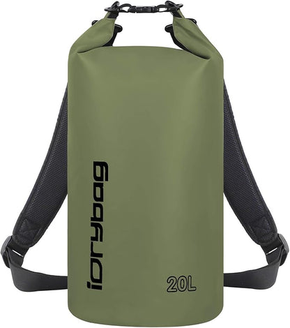 IDRYBAG Dry Bags for Kayaking Waterproof 2L/5L/10L/15L/20L, Small Dry Bag Waterproof Floating, Dry Sack Waterproof Bag for Paddleboarding Travel