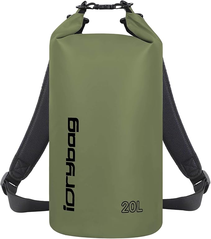 IDRYBAG Dry Bags for Kayaking Waterproof 2L/5L/10L/15L/20L, Small Dry Bag Waterproof Floating, Dry Sack Waterproof Bag for Paddleboarding Travel