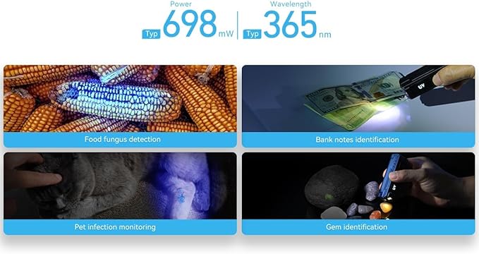 IMALENT BL50 Rechargeable EDC Flashlight 3600 Lumens, UV Light and White LED, High Lumens Portable Flashlights Dual Light Source Pocket Lights for Emergency and Camping (Blue)