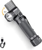 1300 Lumens Rechargeable Magnetic Flashlight, 6 Modes LED 90 Degree Flashlight Twist IP65 Waterproof High Bright EDC Pocket Torch, Tactical Flashlight for Camping, Emergency, Repair, Outdoor