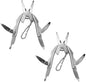 2pcs Portable Multifunction Folding Plier Stainless Steel Foldaway Knife Keychain Screwdriver Camping Survival EDC Tools Travel Kits