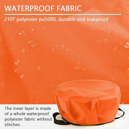 2-Pack Collapsible Bucket with Handle 2 Gallon Portable Camping Wash Basin Folding Water Container for Fishing Beach