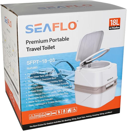 SEAFLO 2.6 Gallon (12L) Premium Portable Travel Toilet