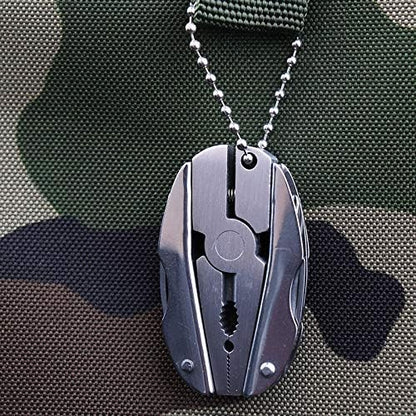 2pcs Portable Multifunction Folding Plier Stainless Steel Foldaway Knife Keychain Screwdriver Camping Survival EDC Tools Travel Kits
