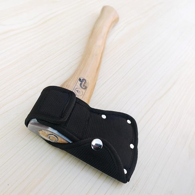 2Pcs Hatchet Cover for 1-1/4lb Axe, Black Ax Head Sheath Holster for Outdoor Hiking Camping Blade Protection, Double Snap Hatcher Blade Protector