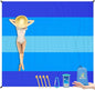 BYDOLL Nylon Beach Blanket Waterproof Sandproof Oversized 7'x7' Suits 1-5 Adults Sand Free Extra Large Blanket Lightweight Soft Picnic Mat for Beach Travel Camping